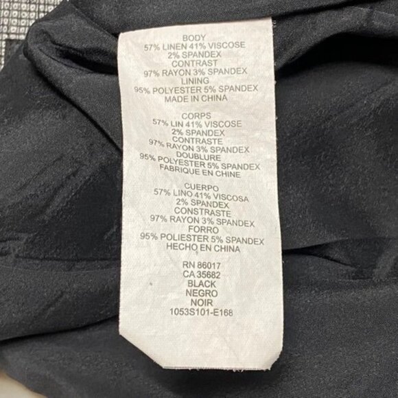 Y2K Bebe Blazer Blouse Women's 6 Black Gray Fitted Short Sleeve Button Front EUC - Picture 5 of 9